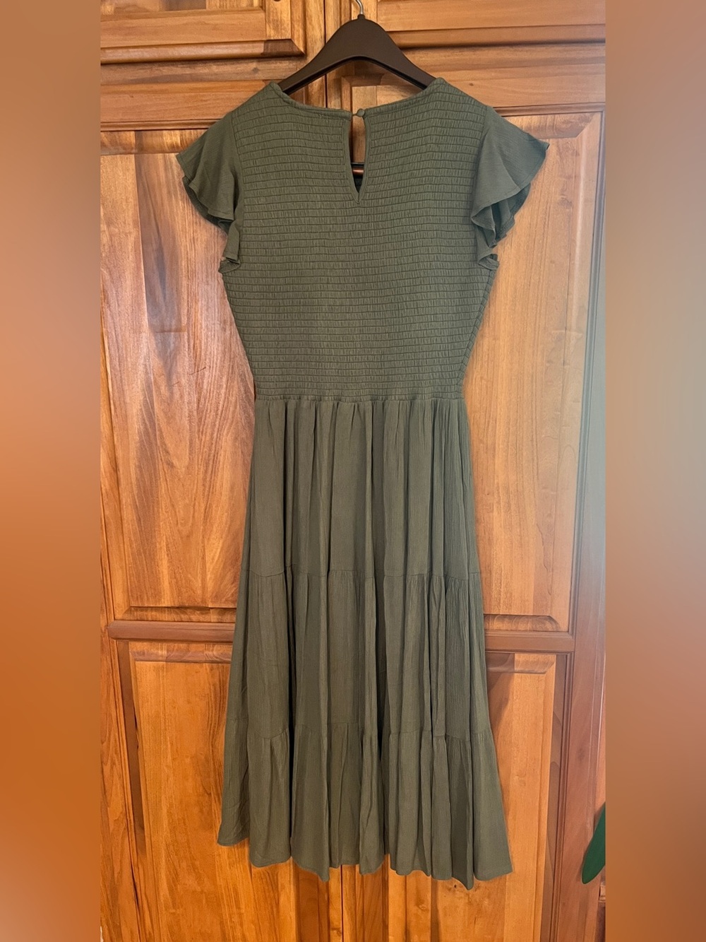 Baltic Born Olive Ruffle Sleeve Maxi Dress - Picture 5 of 7